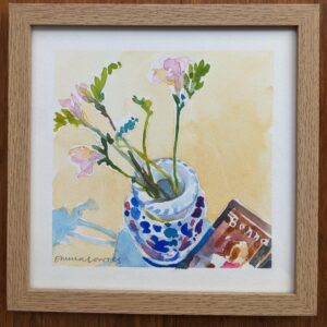Freesias in a Vase